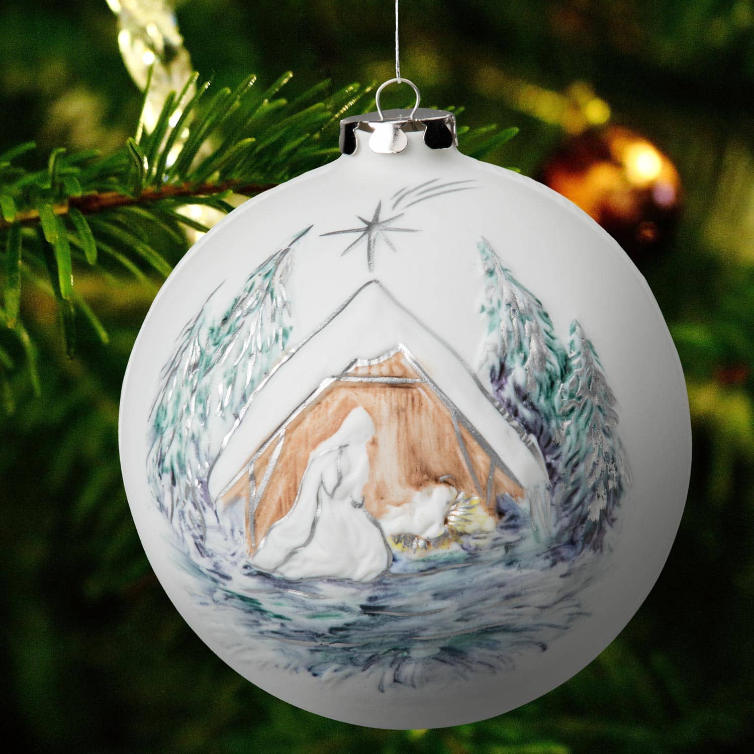 Weihnachtskugel, Maria, Kind, 3 Könige