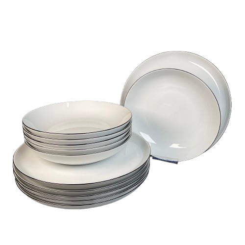 12- tlg. Speiseservice Lido Black Line