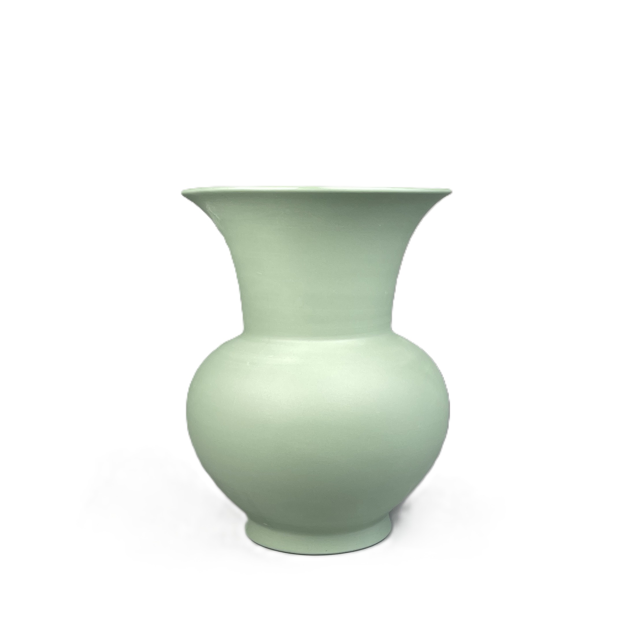 Vase 1961, 19cm, bisquit salbeigrün