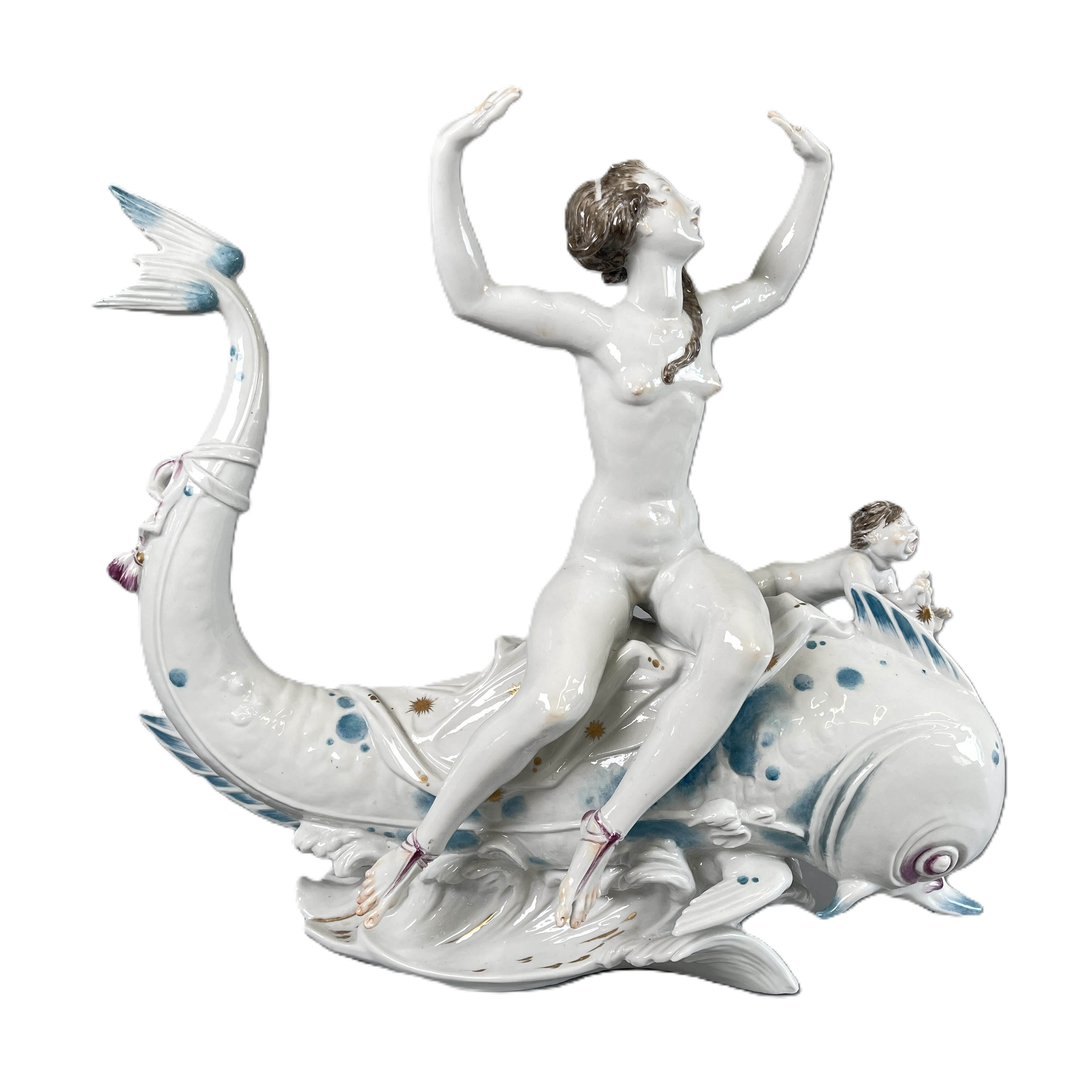 Nereide auf Delphin
