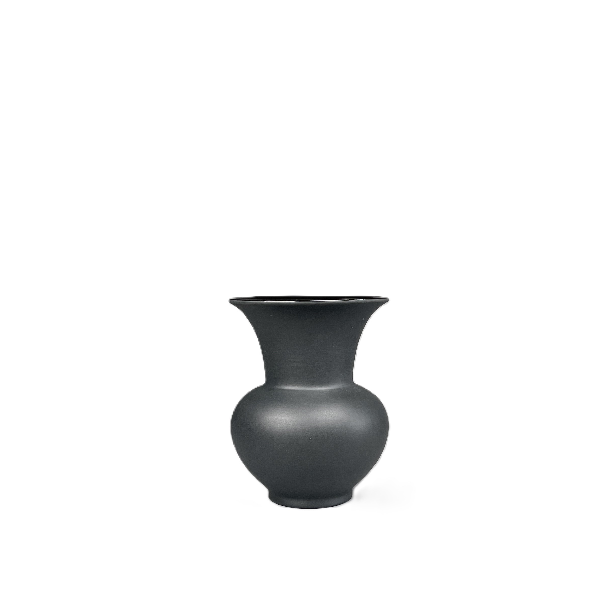 Vase 1961, 12,5cm, bisquit schwarz