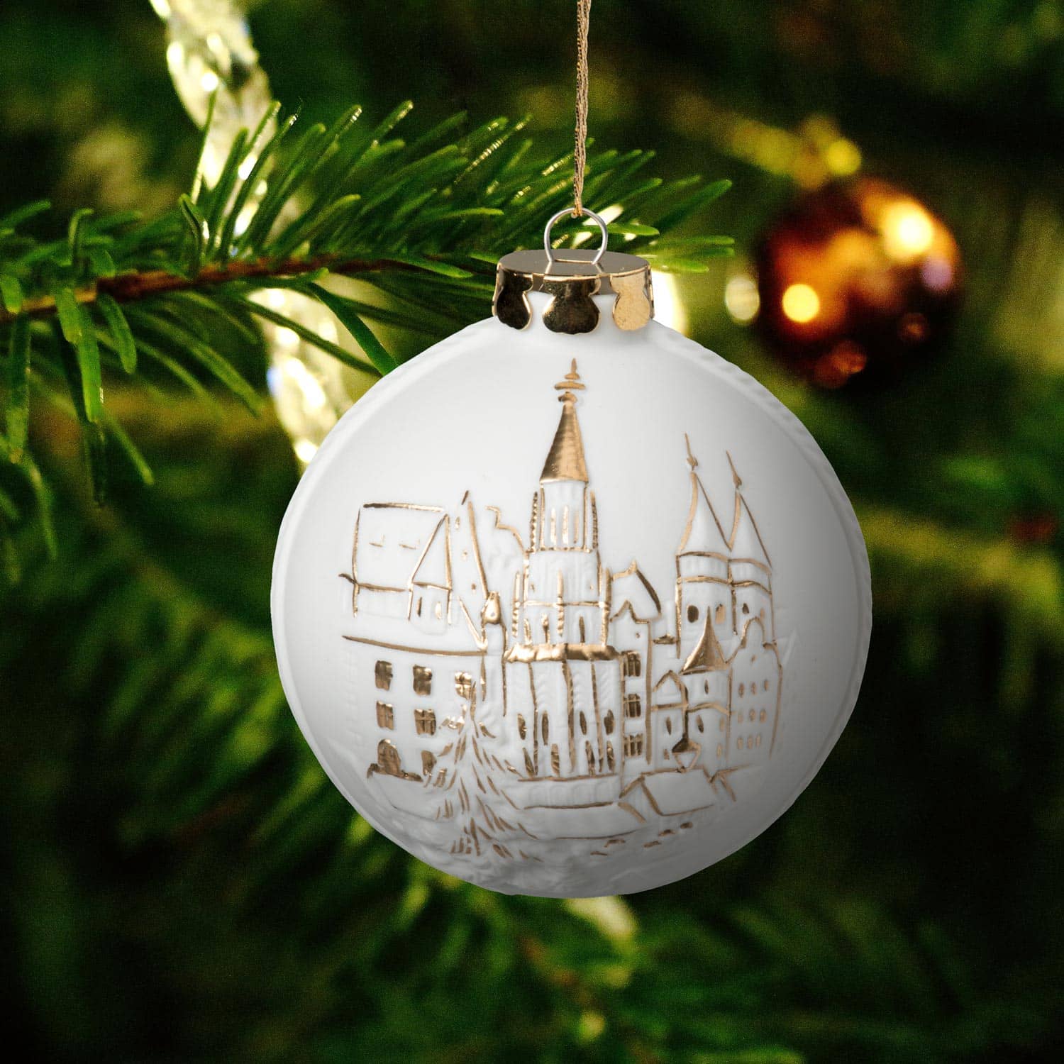 Weihnachtskugel 6cm, Markt von Nürnberg