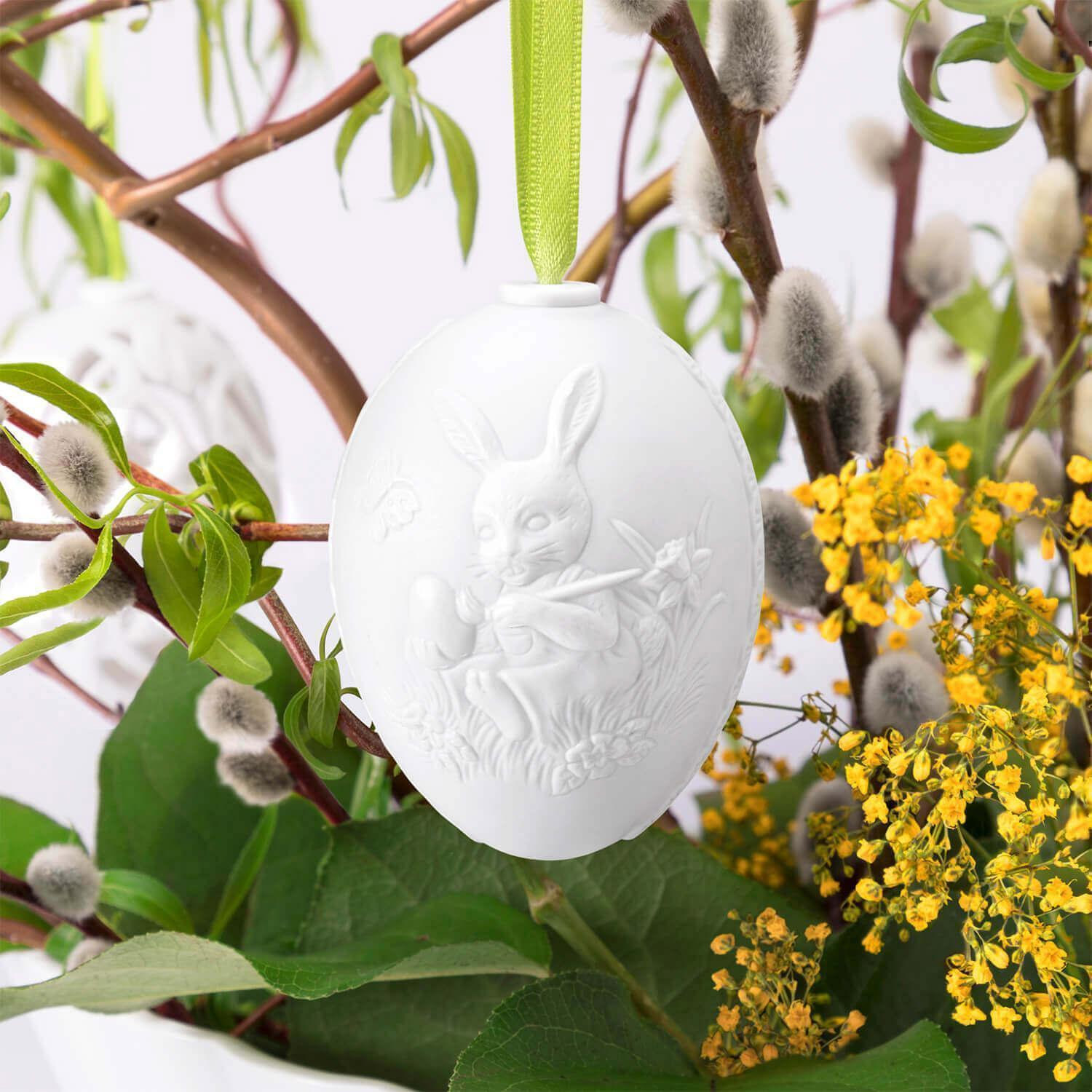 Osterei, malender Hase Osterei, malender Hase