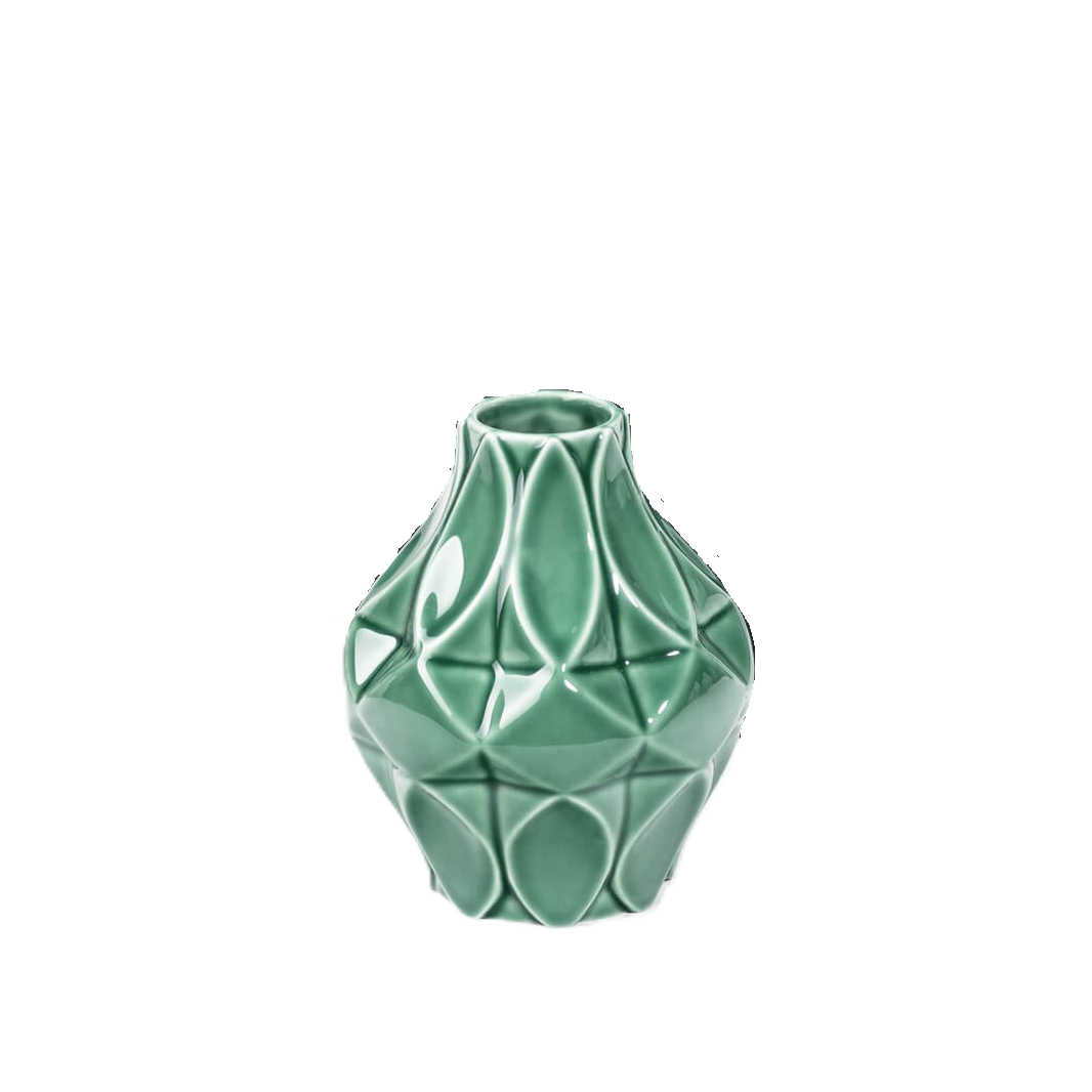 Vase Mosaik 11 cm, salbeigrün