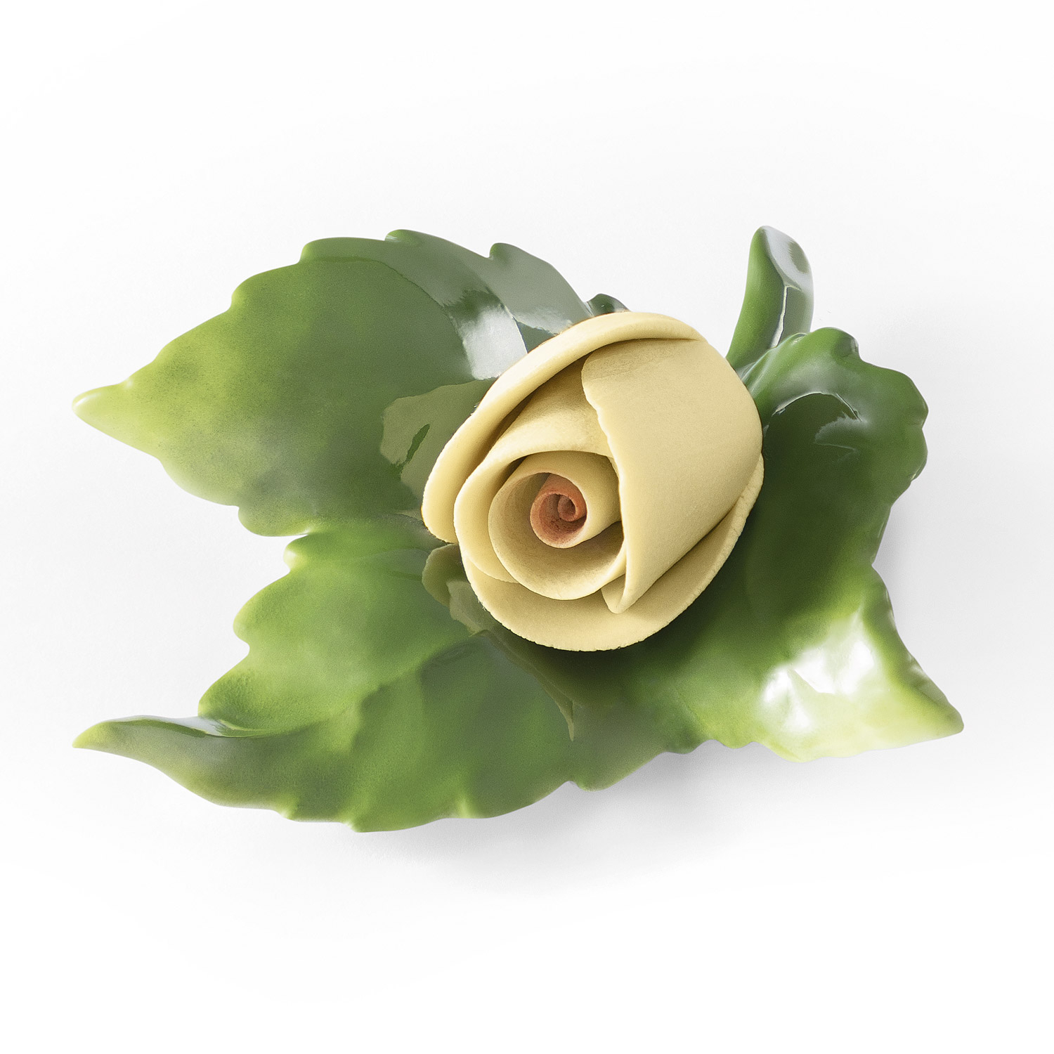 Blume aus Porzellan - Knospe gelb Porzellanknospe gelb von Unterweissbacher Werkstätten für Porzellankunst