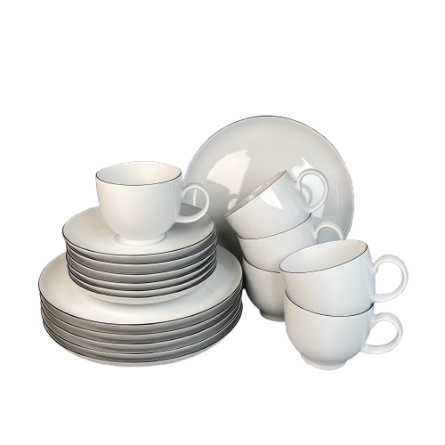 18- tlg. Kaffeeservice Lido Black Line