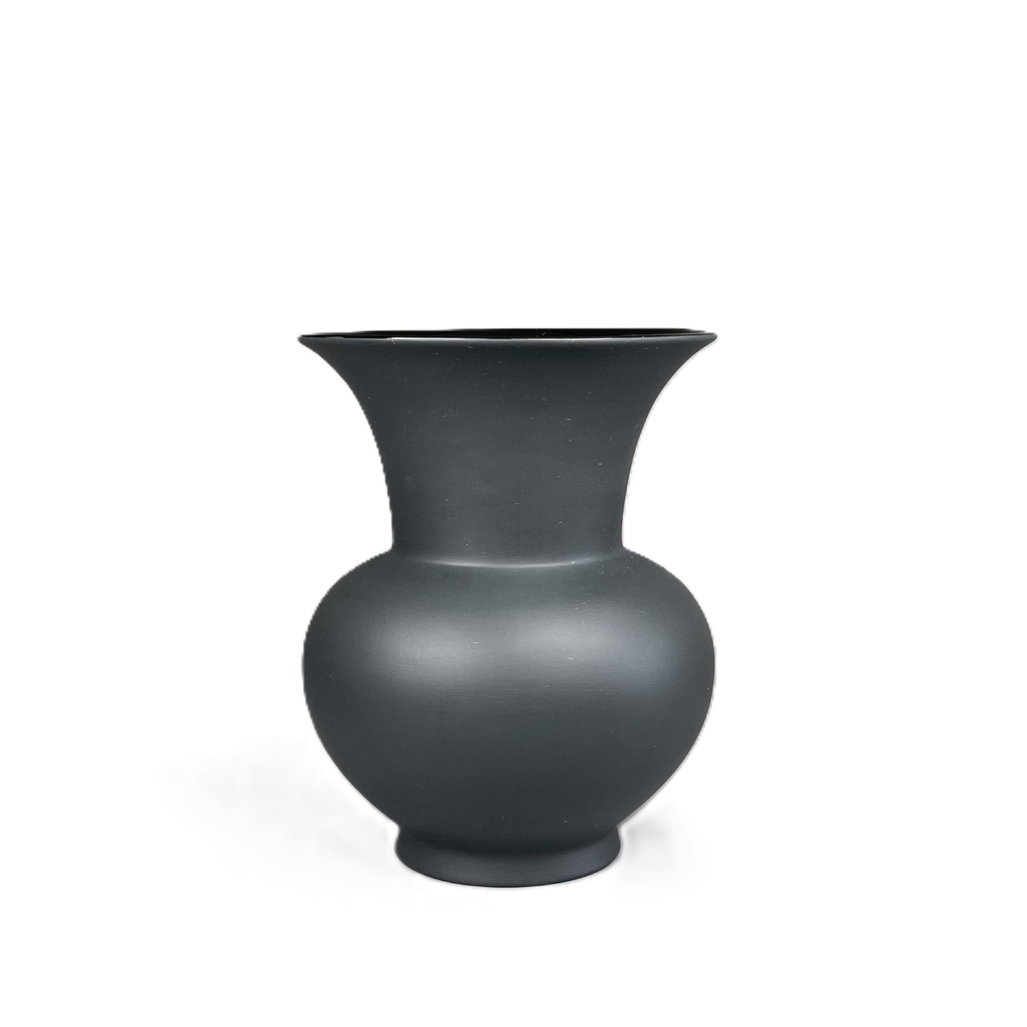 Vase 1961, 19cm, bisquit schwarz