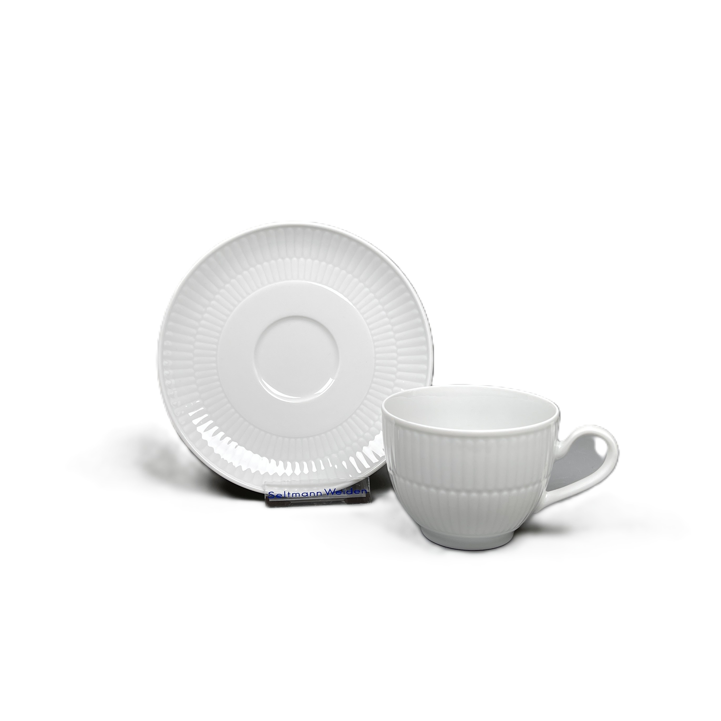 Amina Weiß- Kaffee- Set 2tlg.