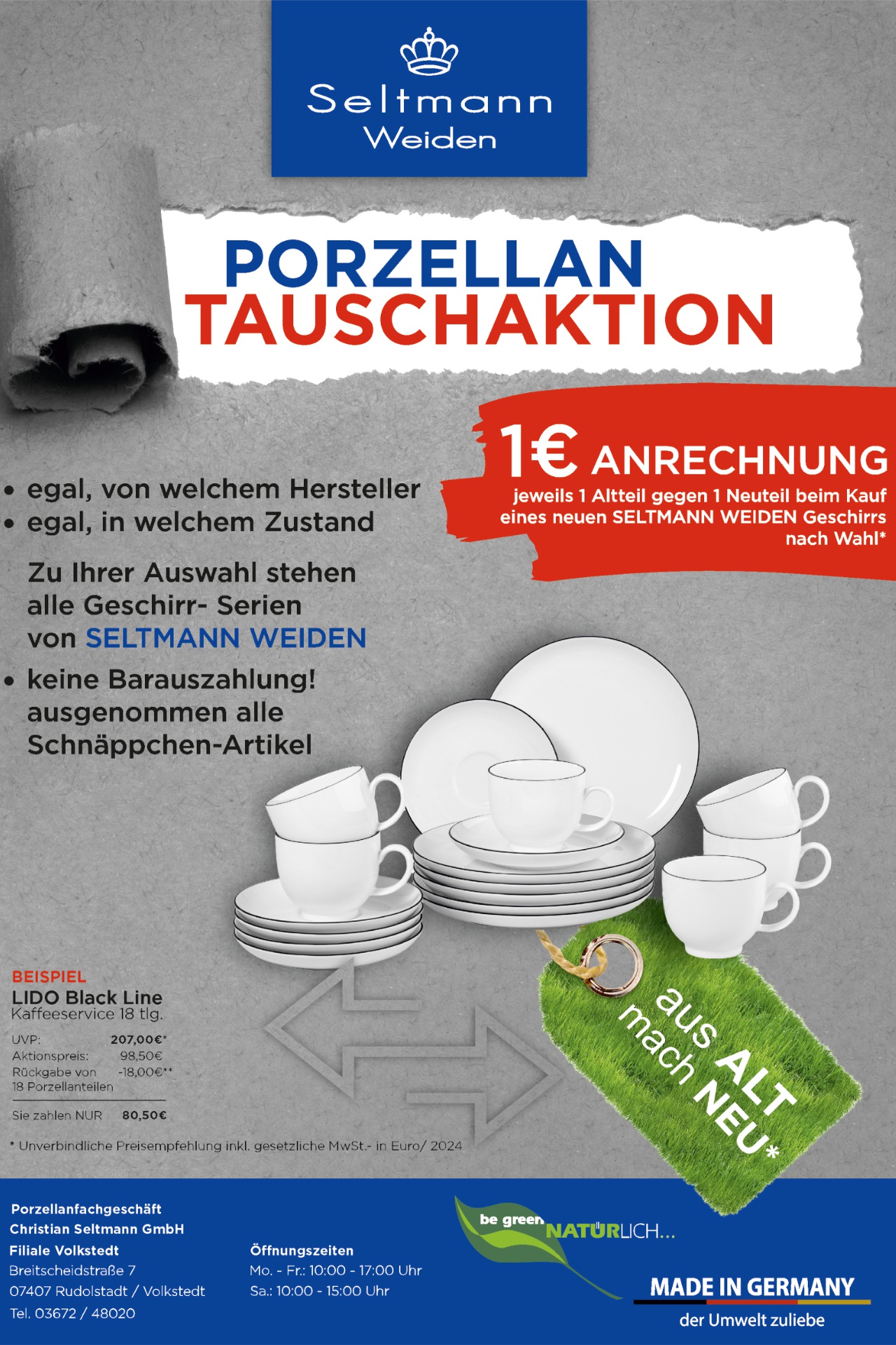 Porzellantauschaktion - die porzellanmanufakturen Porzellan-Tauschaktion- die porzellanmanufakturen
