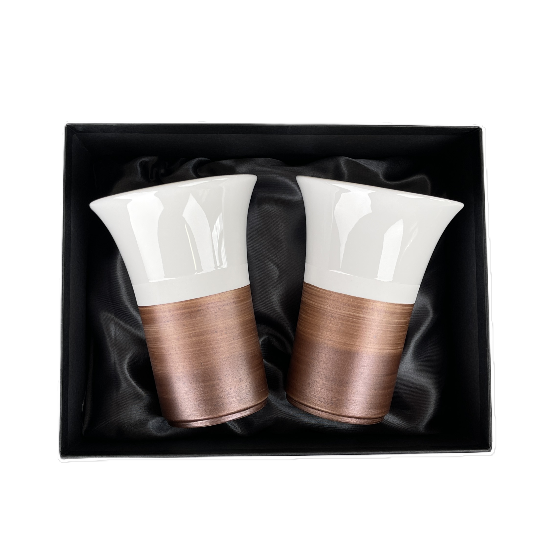 Becher Jade II, bronze- bisquit- 2er Geschenkset