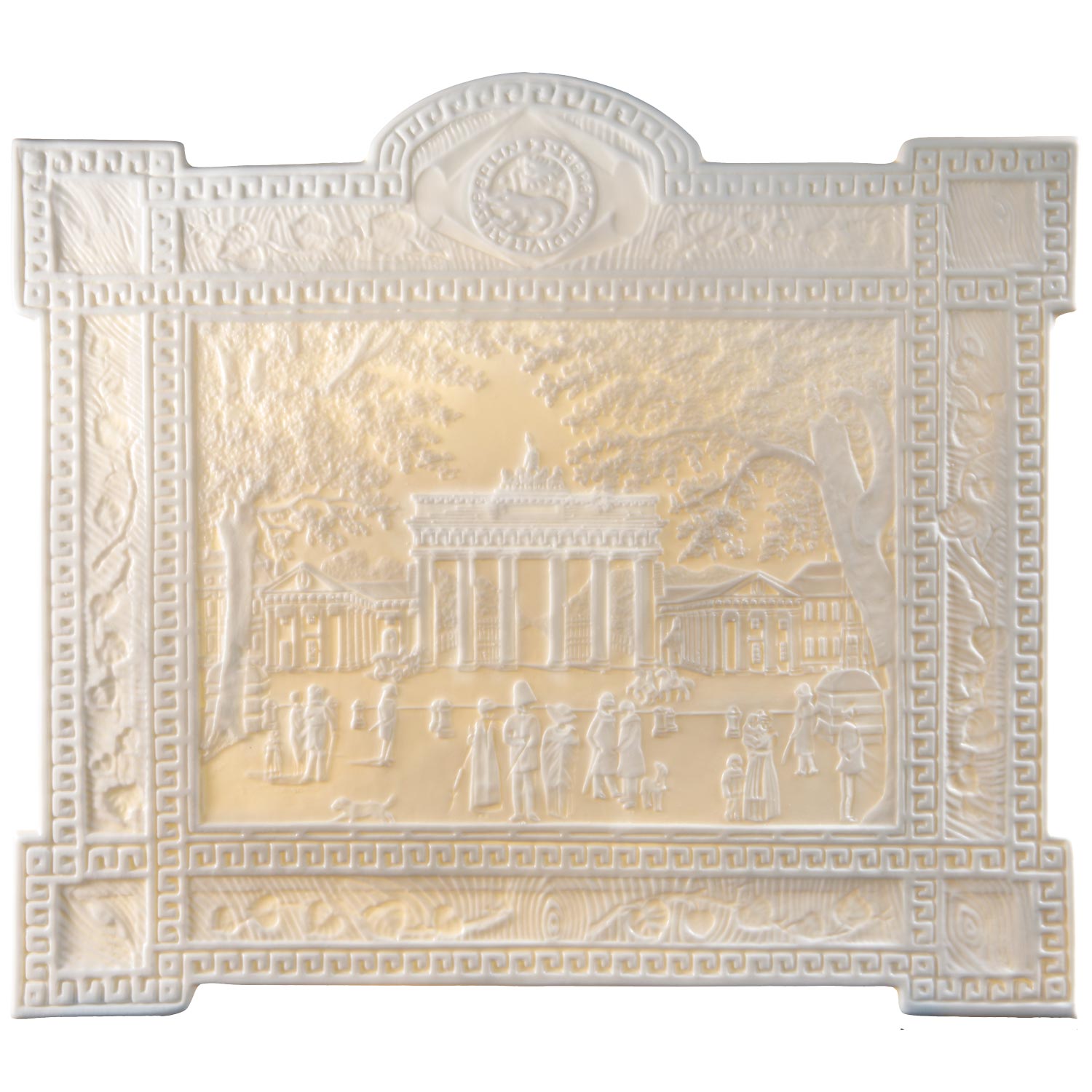 Lithophanie-Platte Brandenburger Tor mit Rahmen