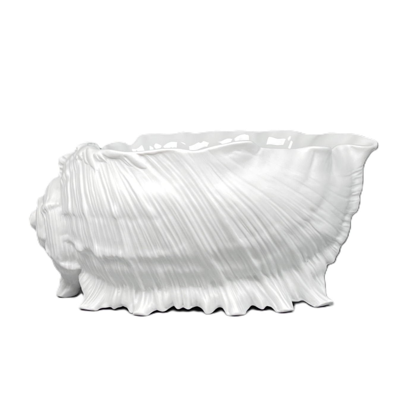 Muschelservice, Schale groß oval, teilglasiert